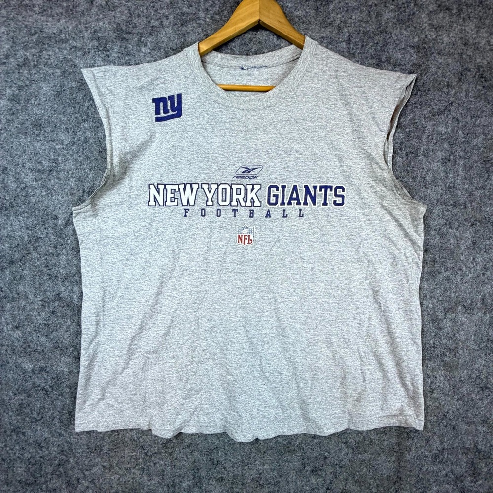 New York Giants Tank Top Mens XL Heather Gray Reebok American Football Team NFL